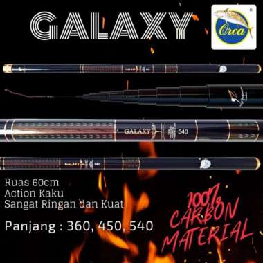 JORAN TEGEK ORCA GALAXY 360 450 540 CARBON KAKU RINGAN - 360 450