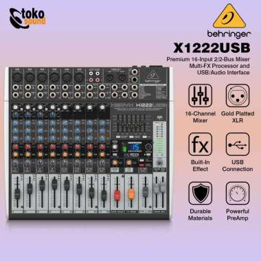 Behringer Xenyx X1222USB Mixer with USB and Effects