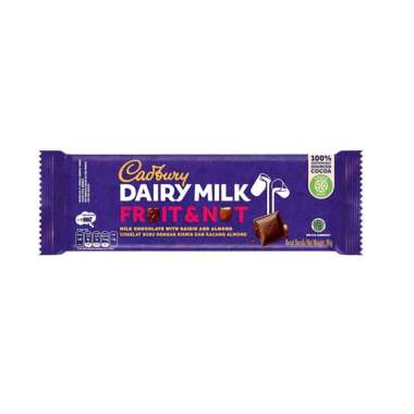 Promo Harga Cadbury Dairy Milk Fruit & Nut 90 gr - Blibli