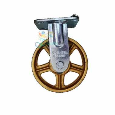 Roda Caster / Troli / Troly Besi 6 Inch Heavy Duty Mati ( Fixed ) RHJ Indonesia