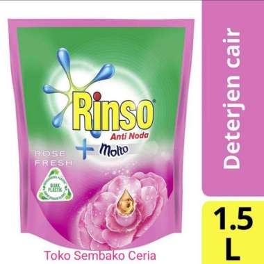 Promo Harga Rinso Liquid Detergent + Molto Pink Rose Fresh 1500 ml - Blibli
