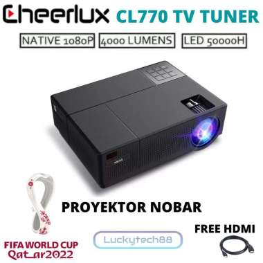 Cheerlux CL770 LED Projector 4000 Lumens Proyektor LED Full HD 1080 CL770 WIFI