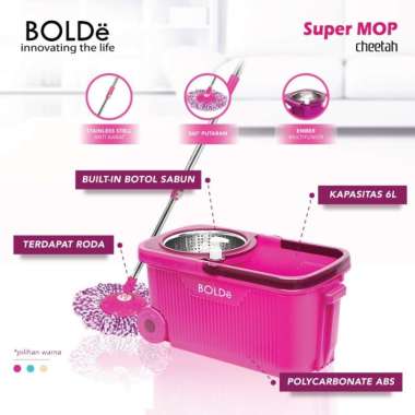 BOLDE Super Mop Cheetah (Alat Pel Lantai ) Biru