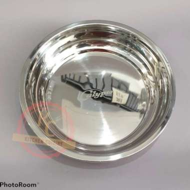 Nampan Stainless Steel Bulat Calypso / Piring Bulat 28cm / SS Tebal