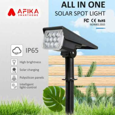 Lampu Taman Tenaga Ssurya Sorot Outdoor Solar Cell Waterproof 20 Led Kuning