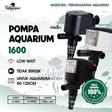 POMPA AIR CELUP AQUARIUM 1600 LOW WATT RECENT ARMADA HIKARI Armada