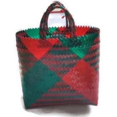 Tas hampers glossy / tas anyaman plastik / tas parcel / tas souvenirl