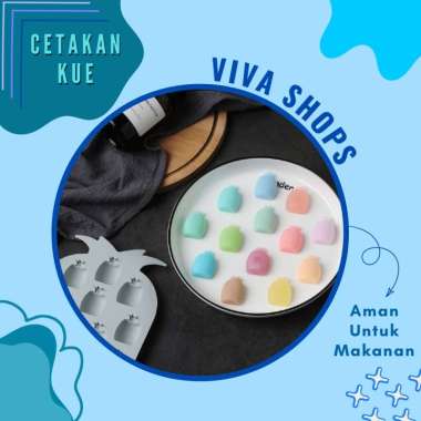 Cetakan Es Batu Bentuk Nanas Bahan Silikon / Cetakan Es Batu DIY Bentuk Nanas / Cetakan Kue Puding S
