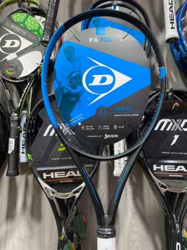 Raket Tenis Dunlop FX 700 Force Series [265 gram / 107 inc] Black Blue White