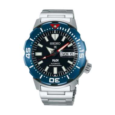 Seiko Prospex SRPE27K1 Monster PADI Special Edition Black Dial Stainless Steel Strap [Machtwatch] Silver
