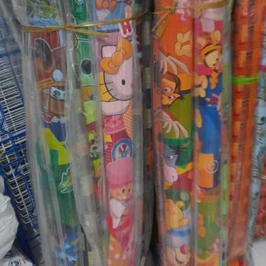Tikar EVA Gulung Plastik Karpet Lantai Motif murah ukuran 120 x 135 cm