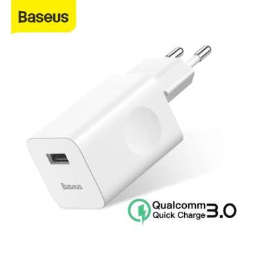 BASEUS CHARGER Mini 24W QUICK CHARGE QC 3.0 FAST CHARGING Putih