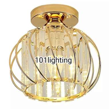 Lampu Plafon Minimalis Kristal Ruang Tamu 26001-1 Gold