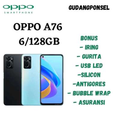 OPPO A76 RAM 6/128GB GARANSI RESMI black