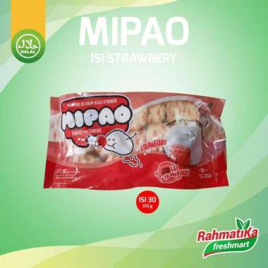 Mipao Stroberi / Minipao Rasa Strawberry (Isi 30 pcs)