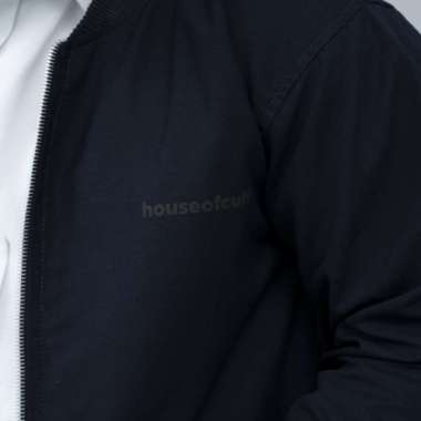 Houseofcuff Jaket Bomber Polos Windbreaker Semua Warna Navy L