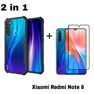 Promo Paket 2in1 Case Transparan Redmi Note 8 / Note 8 Pro Free Tempered Glass Layar Redmi Note 8