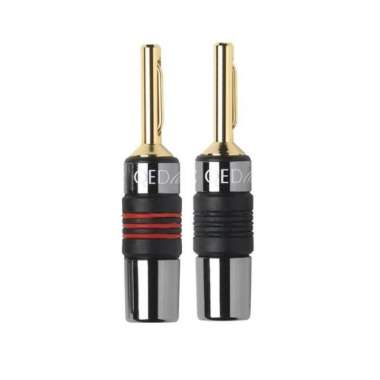 QED AIRLOC Metal 4mm Banana Plug / Jack Banana ( 2 Buah )