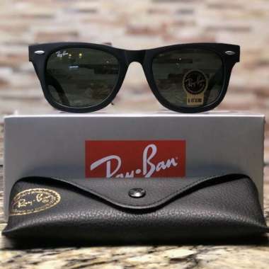 KACAMATA RAYBAN WAYFARER RB2140 BLACK MATTE LENSA KACA ORIGINAL