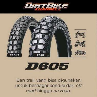 BAN LUAR DUNLOP D605 16 19 18 21 Dual Purpose On Off Road KLX CRF WR 4.10-18