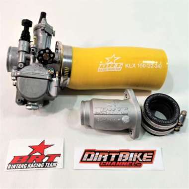 Paket Karburator Intake & Banana BRT KLX 150 Dtracker 150 SUPER FLOW PE 28