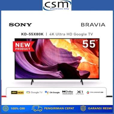 SONY LED 55 KD-55X80K / X80K 4K HDR Google TV Garansi Resmi