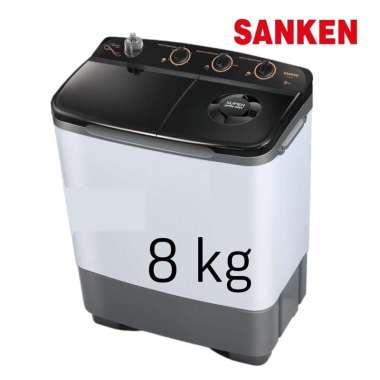 SANKEN MESIN CUCI 2 TB TW-8900BK / TW 8900 BK - 8Kg