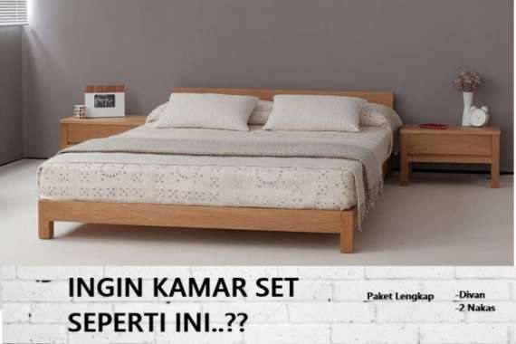 Kamar Set Jati Jepara Model Minimalis Tempat Tidur Jati Dipan Jati - Divan 120x200 Divan 200x200