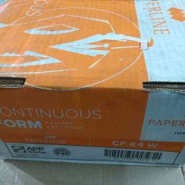 Continuous Form Merek Paperline 4Play HVS Ukuran A4 Bagi 2 Full Set