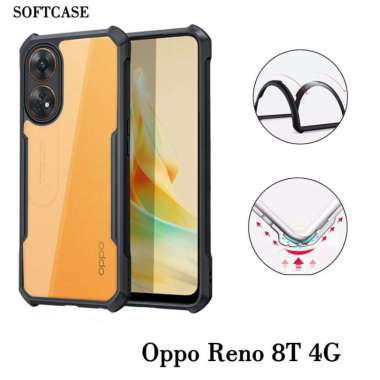 Promo Case Transparan Oppo Reno 8T 4G 2023 Softcase Clear Back Cover Oppo Reno 8T 4G Hitam