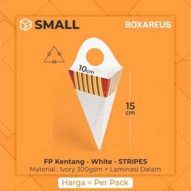 Box Kentang Goreng Dus French Fries Churros Ayam | FP Kentang White Stripes