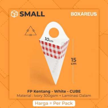 Box Kentang Goreng Dus French Fries Churros Ayam | FP Kentang White Cube