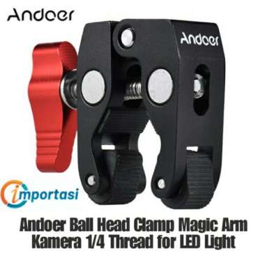 ANDOER BALL HEAD CLAMP MAGIC ARM KAMERA 1/4 & 3/8 THREAD FOR LED LIGHT