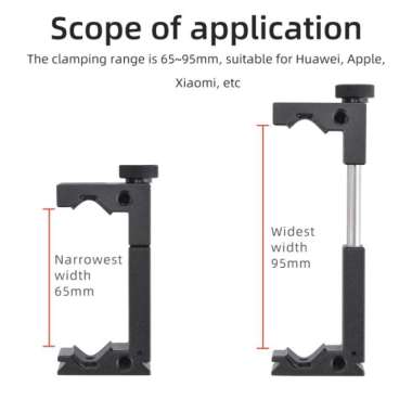 U MOUNT KINGMA 6.5 INCH PHONE HOLDER WITH HOTSHOE FOR LED MIC ETC