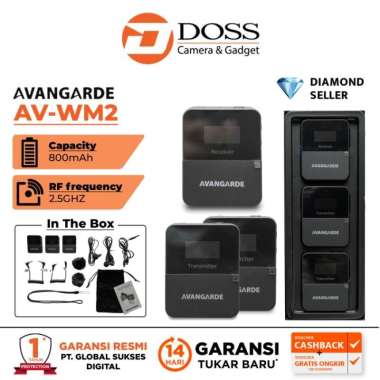 AVANGARDE AV-WM2 WIRELESS MICROPHONE FOR SMARTPHONE & CAMERA