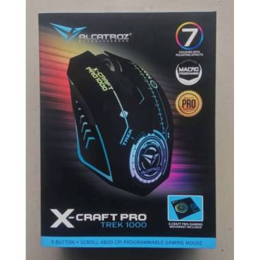Alcatroz mouse Xcraft Pro Trek 1000 hitam