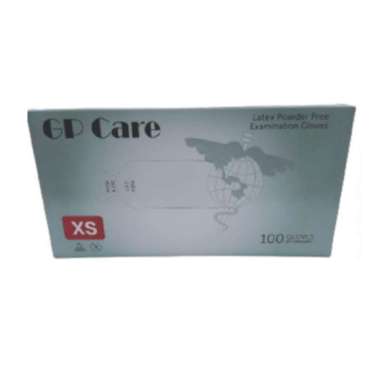 GP CARE LATEX POWDER FREE EXAMINATION GLOVES SIZE XS