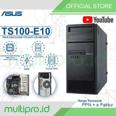 Server Asus TS100-E10/PI4 E-2224 2x16GB 1TB SATA 1TB SSD SATA
