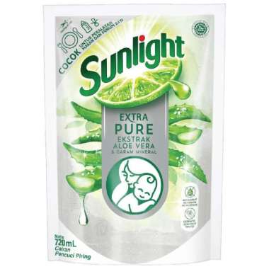 Promo Harga Sunlight Pencuci Piring Extra Pure With Aloe Vera 720 ml - Blibli