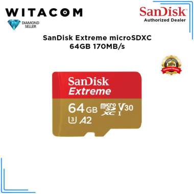 WITACOM - Sandisk Extreme microSDXC 64GB 170MB/s - Original