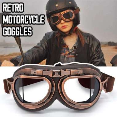 Kacamata Biker Model Vintage Retro - Kacamata Retro - Kacamata Biker Retro - Retro Motorcycle Goggle