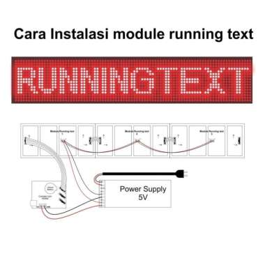 MODUL P10 DIP MERAH RUNNING TEXT OUTDOOR TALLED