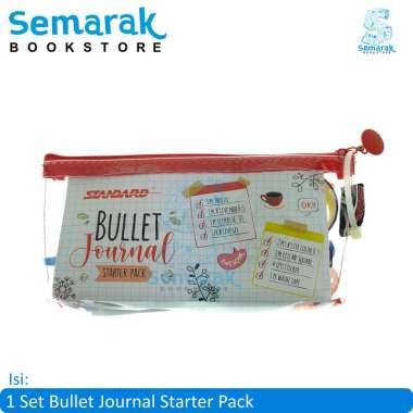 Standard Bullet Journal Starter Pack Paket Alat Tulis - Merah