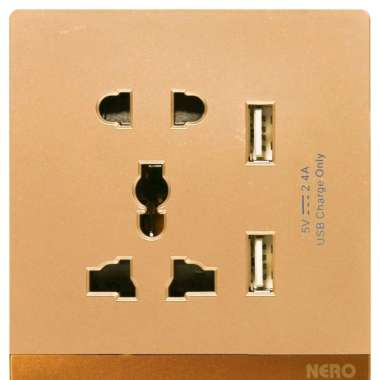 STOP KONTAK NERO DECORA Q791 gold