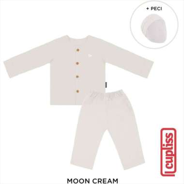 Moon Cream Little Palmerhaus Jardin Koko Set n Peci Baju Koko Anak null 2 tahun Moon Cream