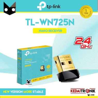 USB Wireless Adapter/ Receiver TP-LINK TL-WN725 / Penerima Wifi Tplink hitam