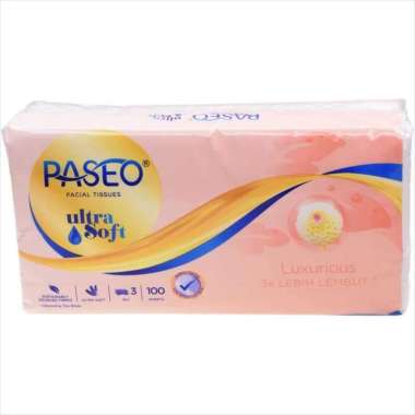 TISSUE PASEO BABY ULTRA SOFT 100 SHEETS 3 PLY TEBAL BAYI LEMBUT FACIAL TISU WAJAH PERLENGKAPAN PERAW