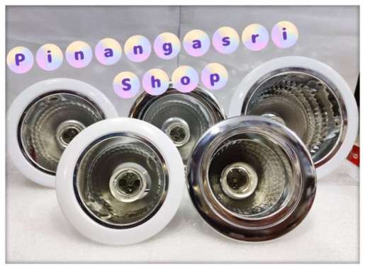 DOWNLIGHT 3.5 4 5 INCH 3,5 Inchi Putih Silver Fitting Rumah Lampu E27 Putih - 4 Inchi
