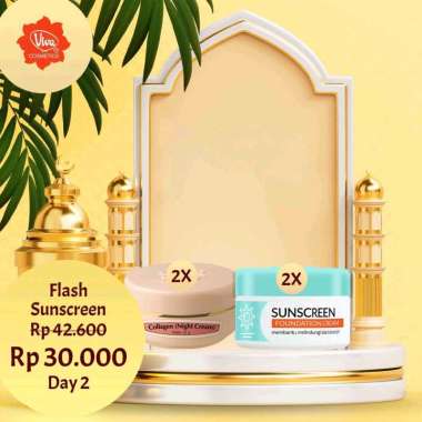 Paket 2 Viva Collagen Night Cream 2 Viva Sunscreen Foundation