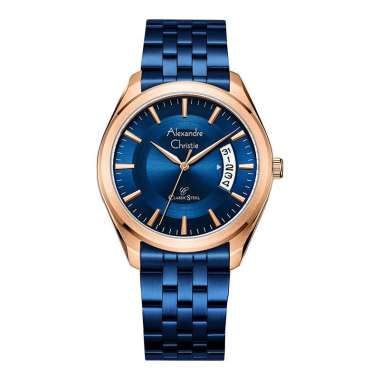 Jam Tangan Alexandre Christie / Alexander Pria AC 8674 MD Original Blue Rosegold